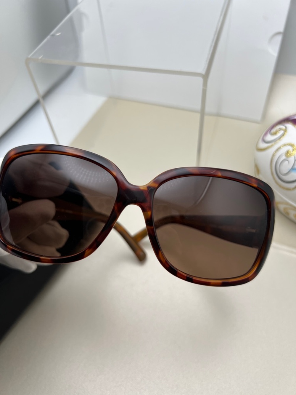 FENDI Tortoiseshell Oversized Women's Sunglasses Zucca FF Logo Brown Lenses - Picture 16 of 17